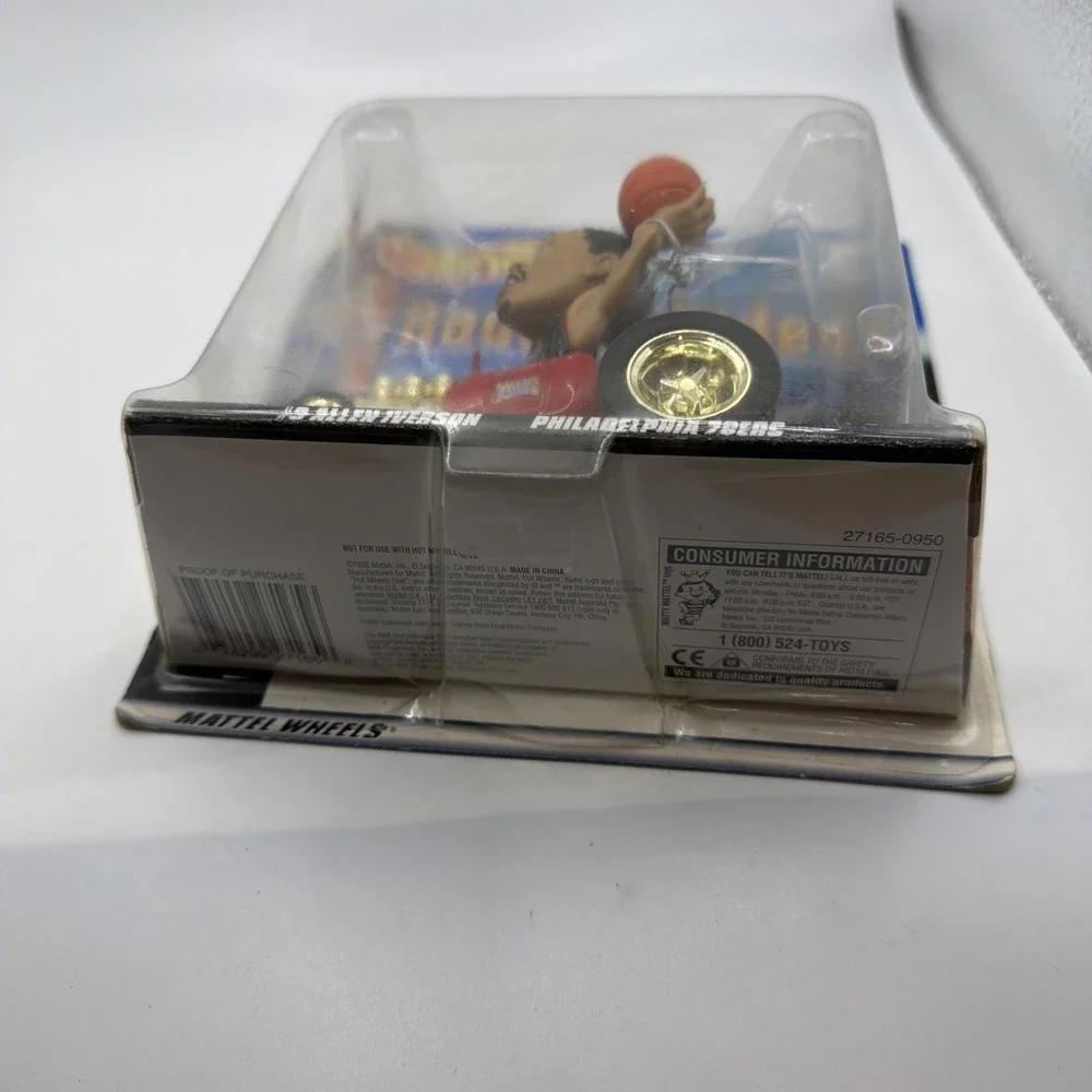 1998 Allen Iverson Radical Rides Hot Wheels 76ers Sixers #3 NBA Mattel Hoops NEW